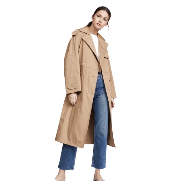 NWT Vince Dark Khaki Belted Trench Coat - Picture 3 of 10